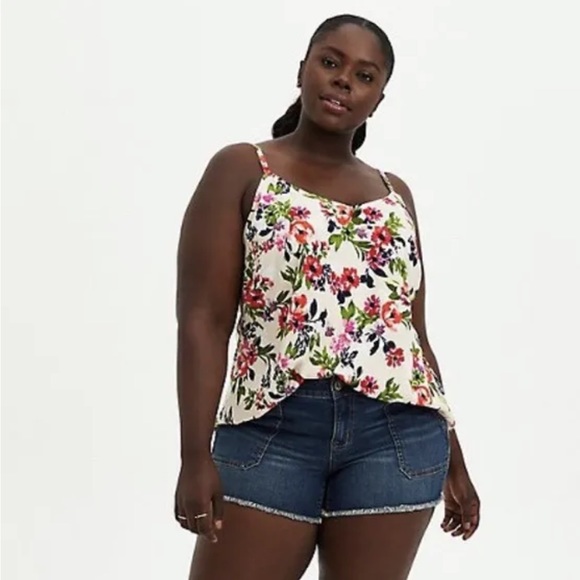torrid Tops - Torrid Floral Tank Top with Adjustable Straps